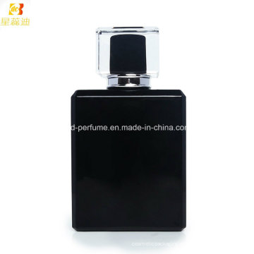 Rectángulo de 100 ml de botella de perfume de vidrio